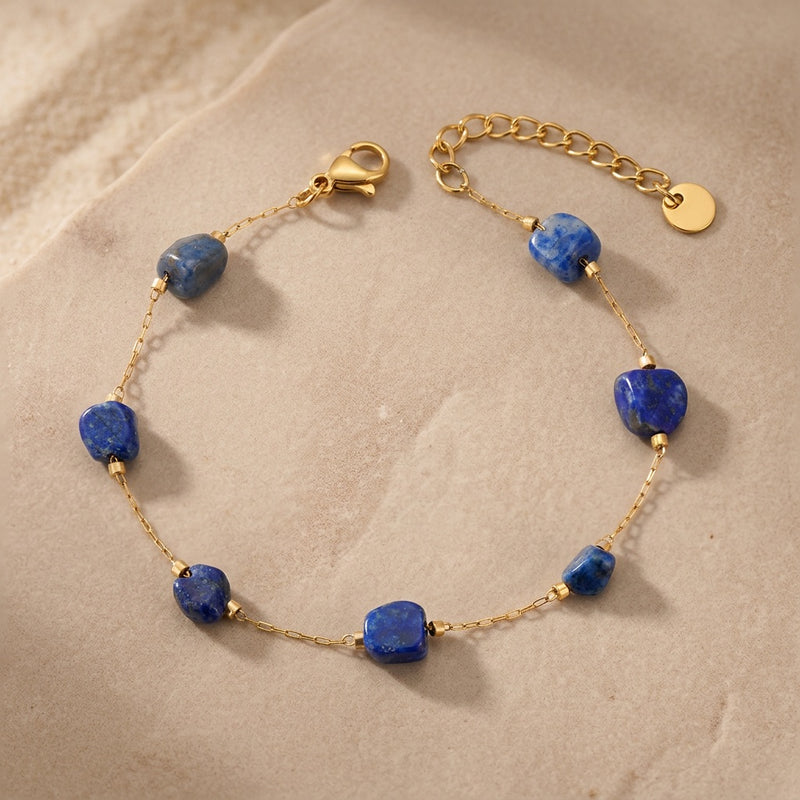 Lapis Lazuli Stone Bracelet "Celestine Aura"