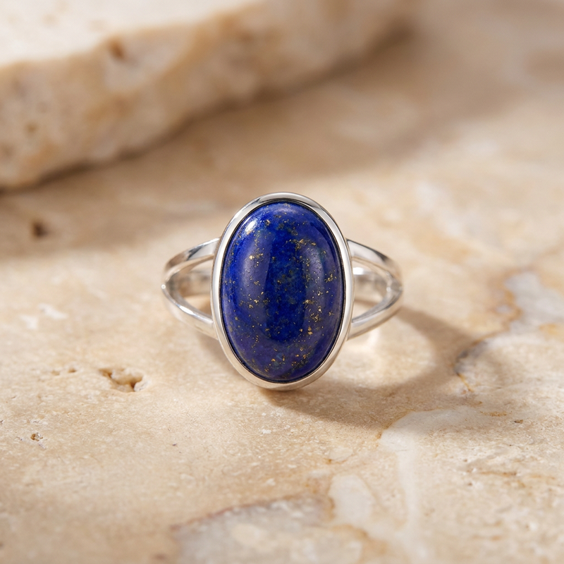 Lapis Lazuli Stone Ring “Midnight Oracle”