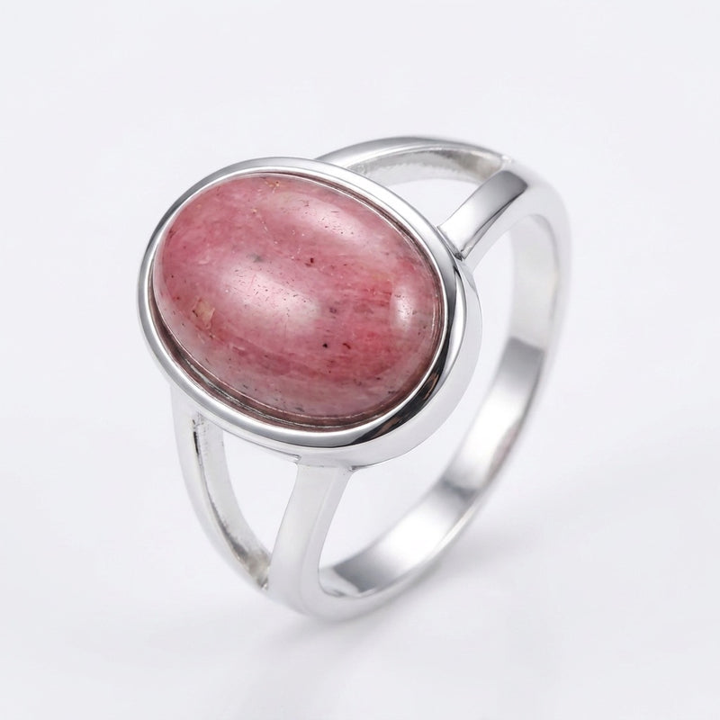 Rhodochrosite Stone Ring “Blush Reverie”