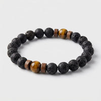 Lava Stone & Tiger Eye Bracelet "Falcon Veil"