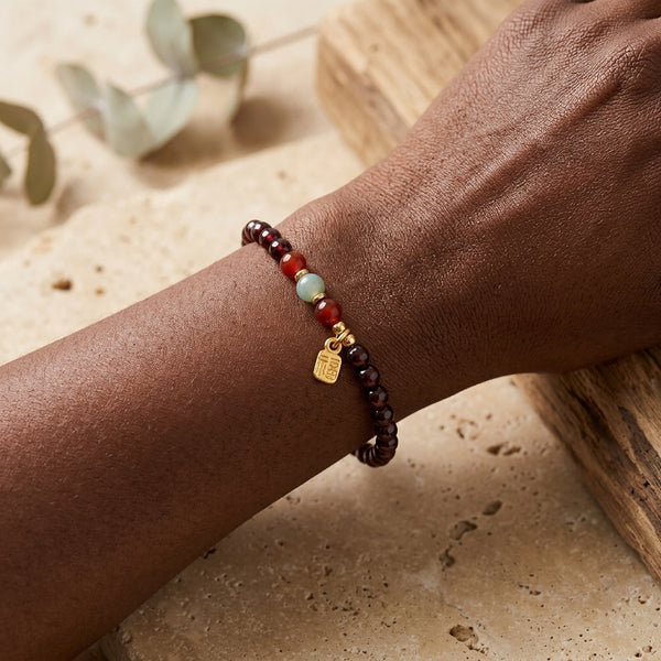 Red Garnet Bracelet “Lucky Card”