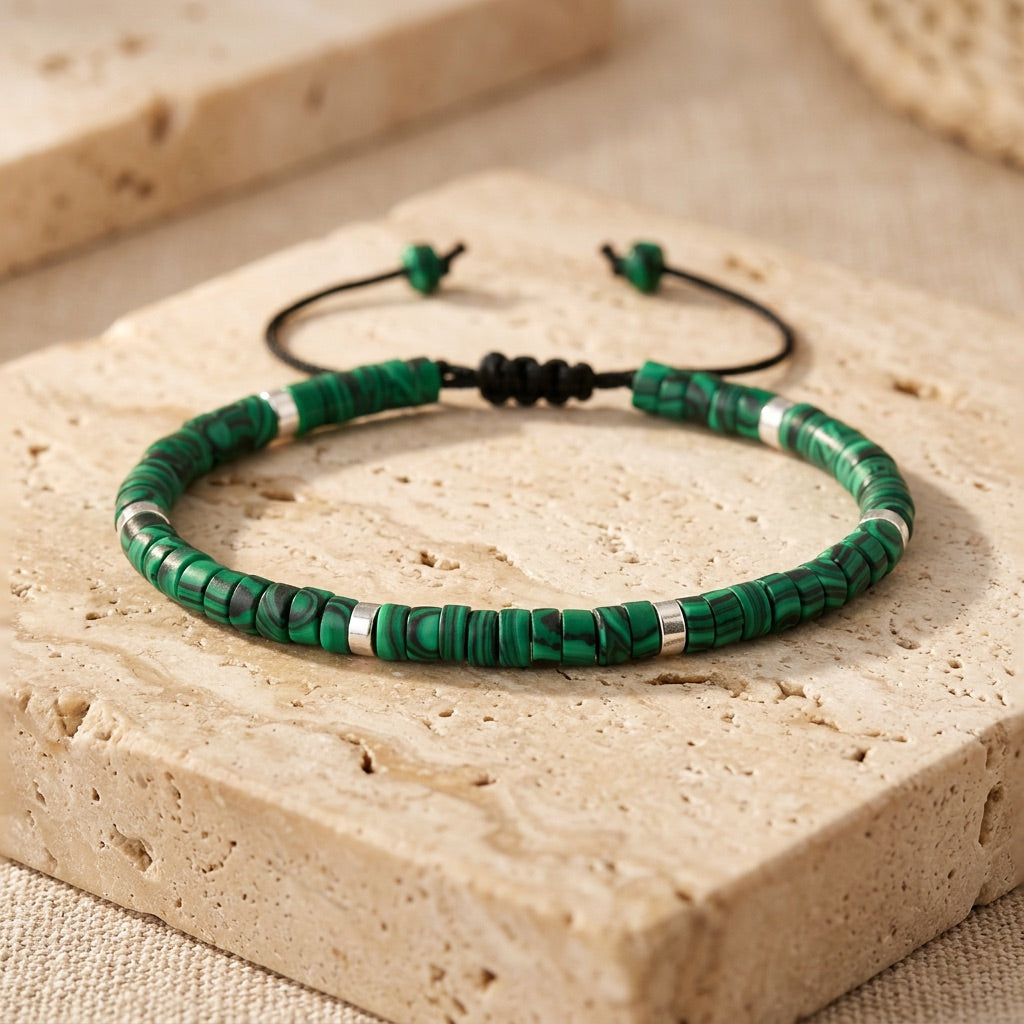 Malachite Stone Bracelet "Emperor"