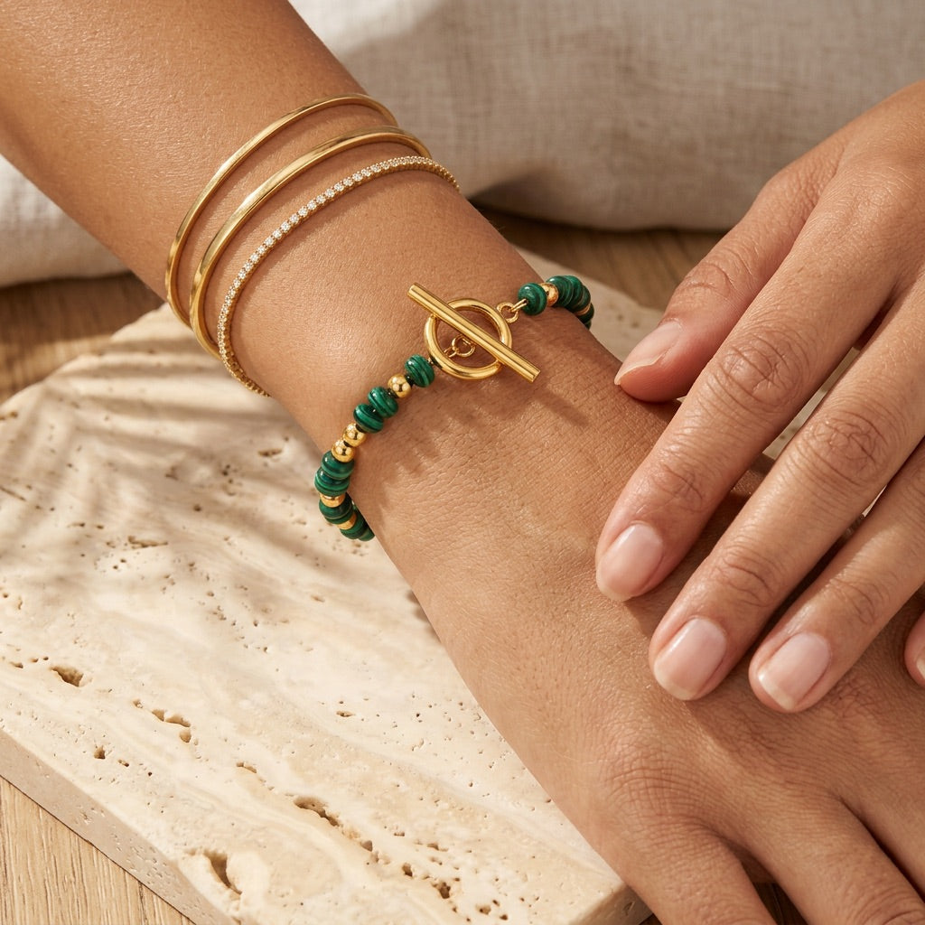 Malachite Bracelet "Nautilis"