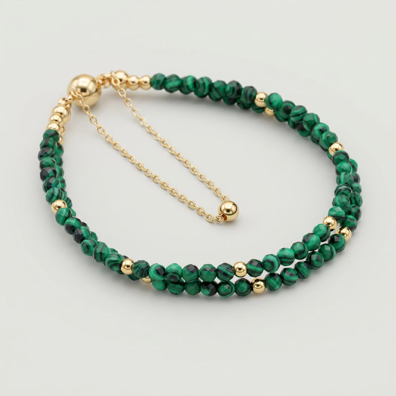 Malachite Stone Bracelet “Verdant Pulse”