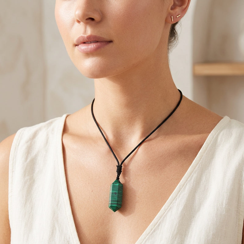 Malachite Necklace "Totem"
