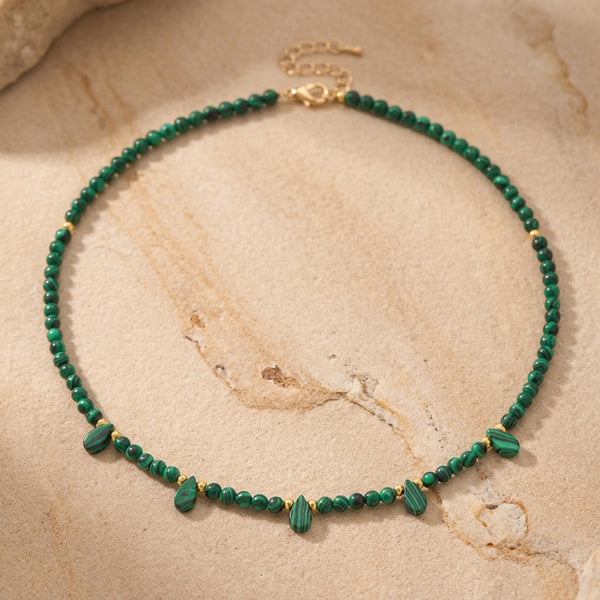 Malachite Necklace "Reflection"