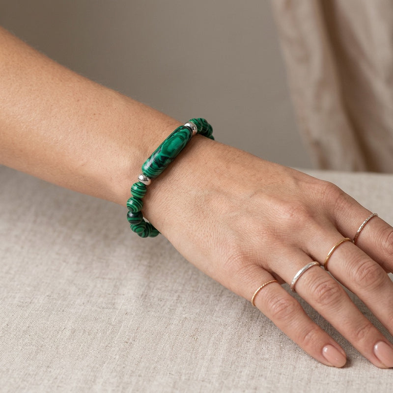 Malachite Stone Bracelet "Verdelis"