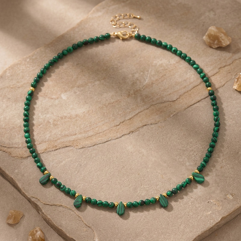 Malachite Necklace "Reflection"