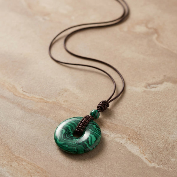 Malachite Stone Pendant "Orbit"