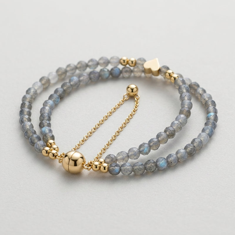 Labradorite Stone Bracelet “Moonveil Echo”