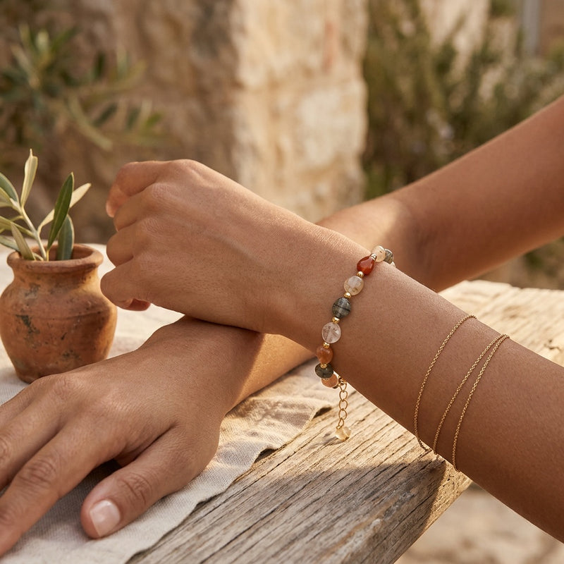 Mixed Agate Stone Bracelet “Yanlei”
