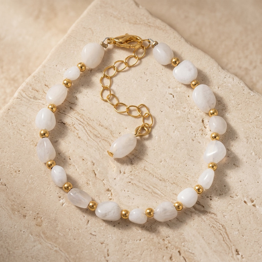 Moonstone Bracelet "Yanlei" adjustable