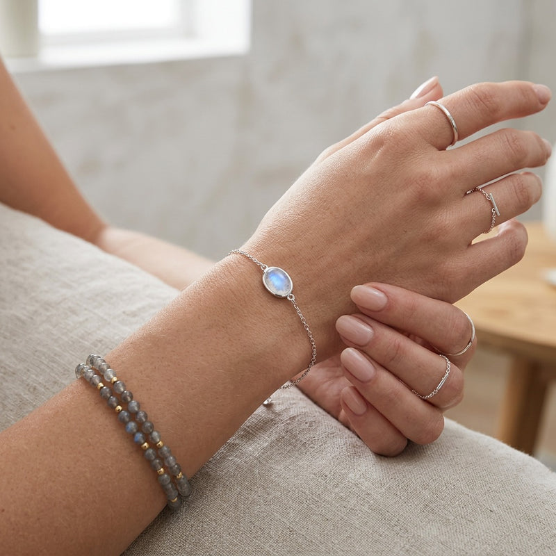 Moonstone Bracelet Silver "LYS"