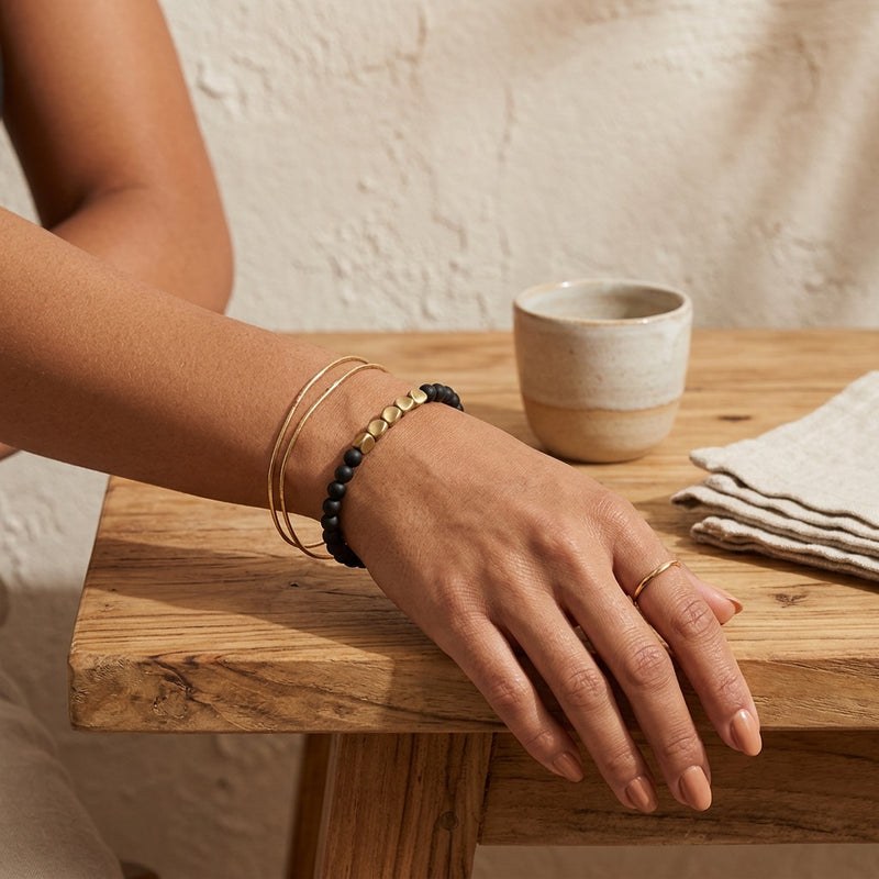 Black Obsidian Bracelet "DIVIN"