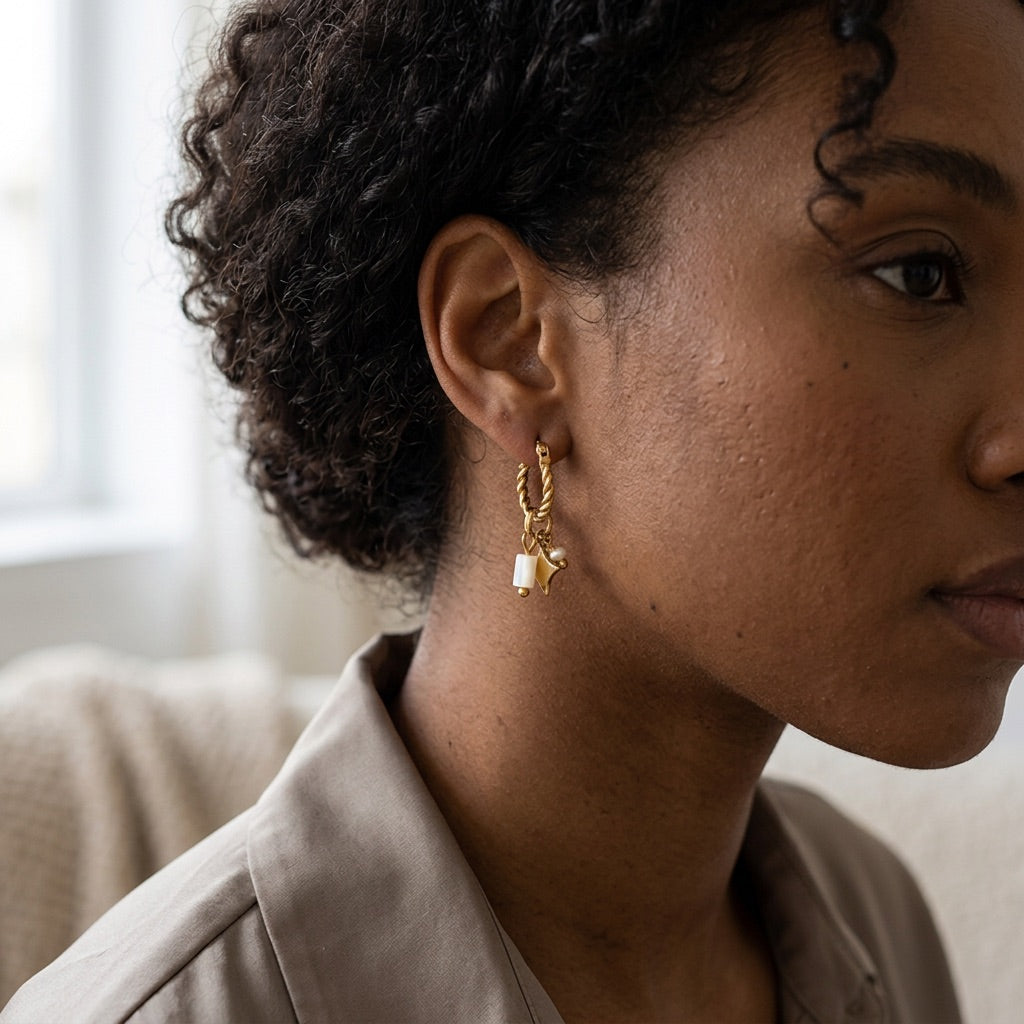 Opal earrings "Noctara"