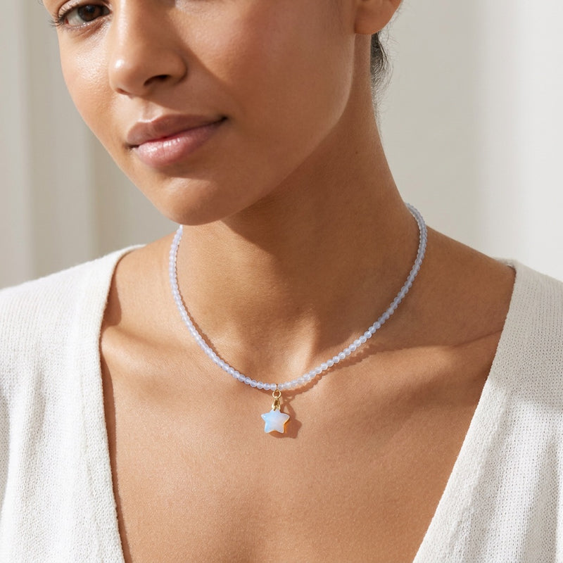Opal Necklace "Stela"