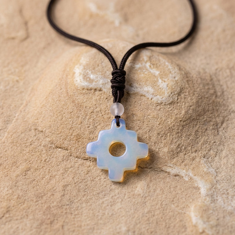 Opal Necklace "Tetris"
