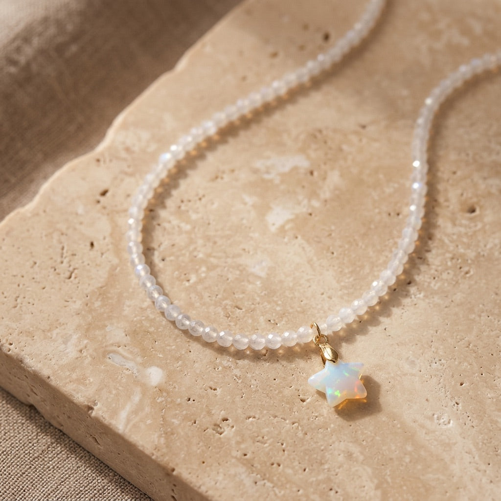 Opal Necklace "Stela"