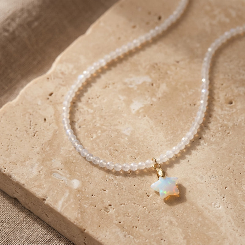 Opal Necklace "Stela"