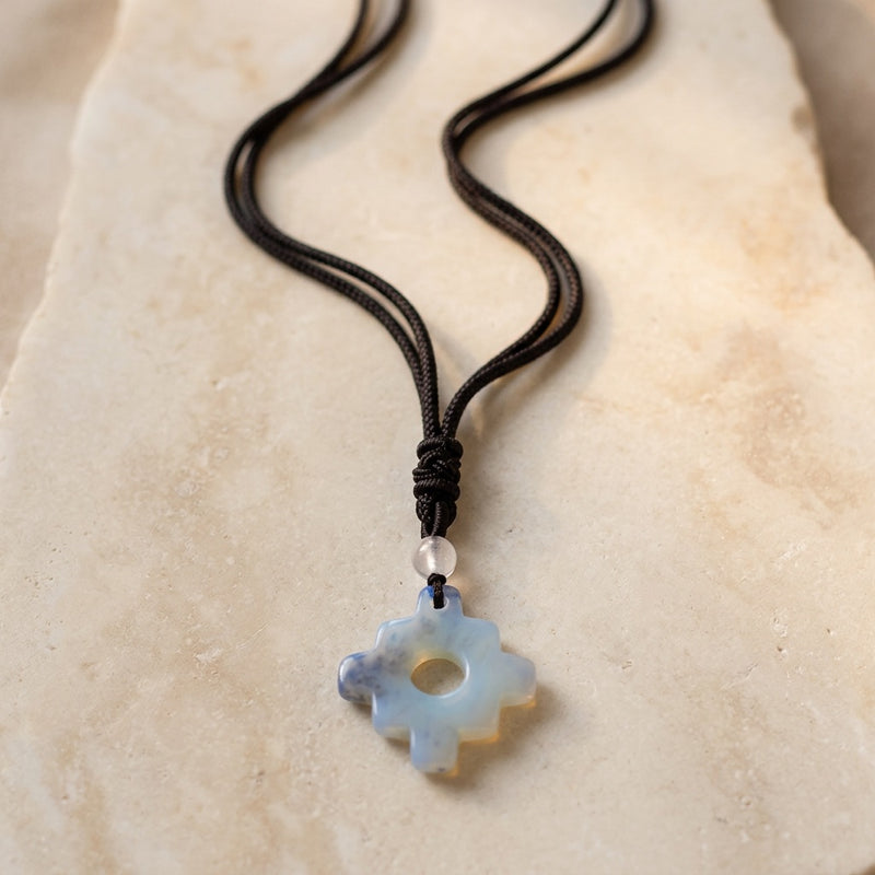Opal Necklace "Tetris"