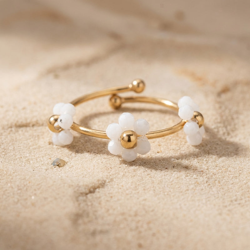 Opal Ring "Flower" adjustable