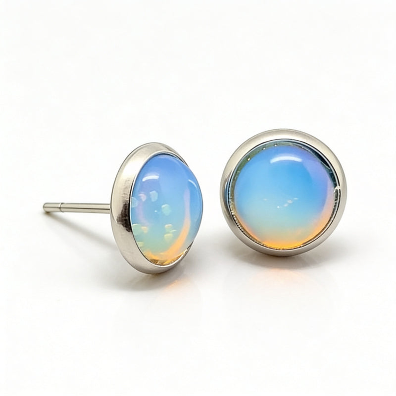Opal Stone Stud Earrings "Orbita"