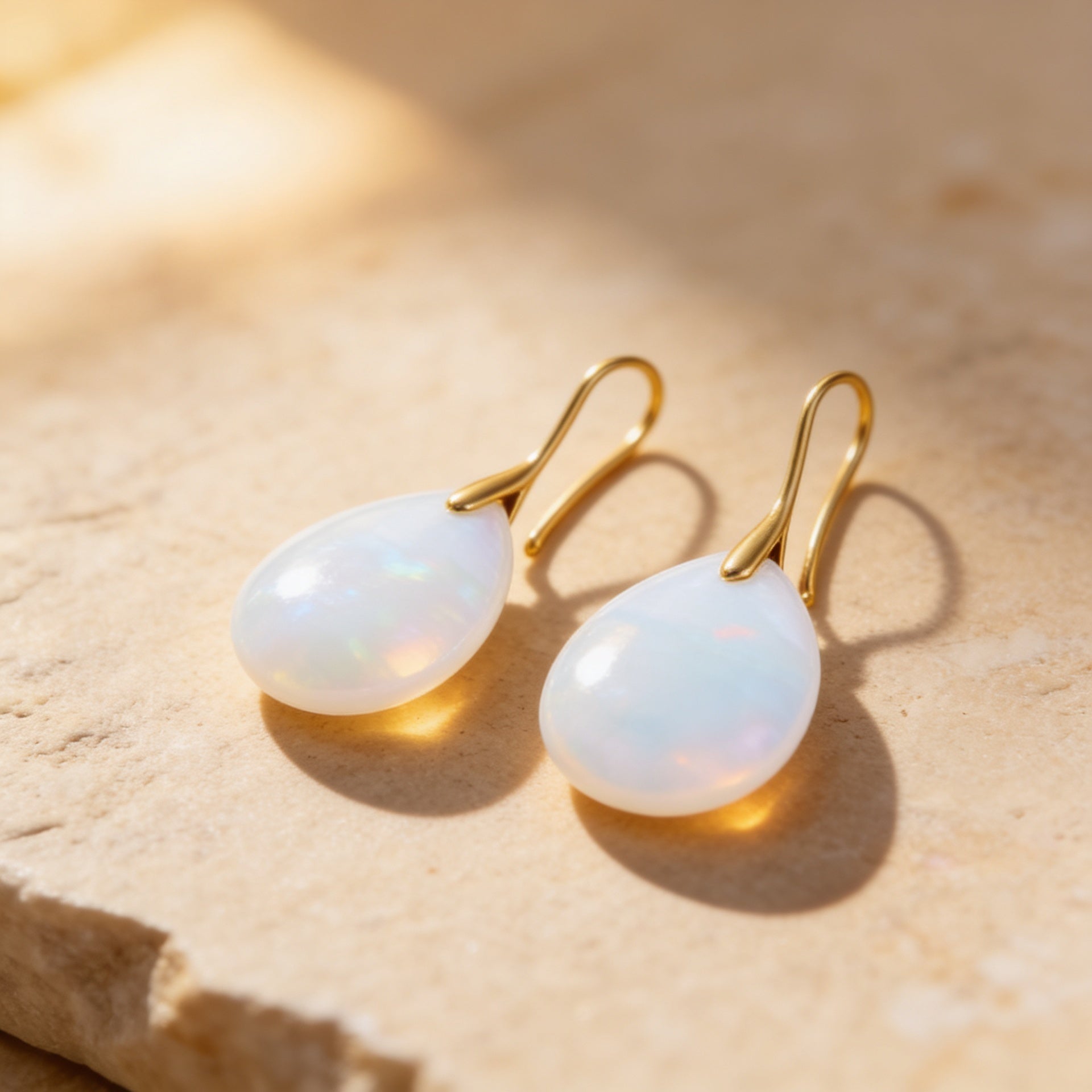 Opal Stone Earrings “Moonflare”