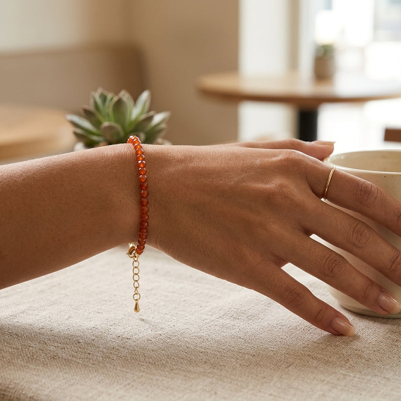 Carnelian Stone Bracelet "Bohem"