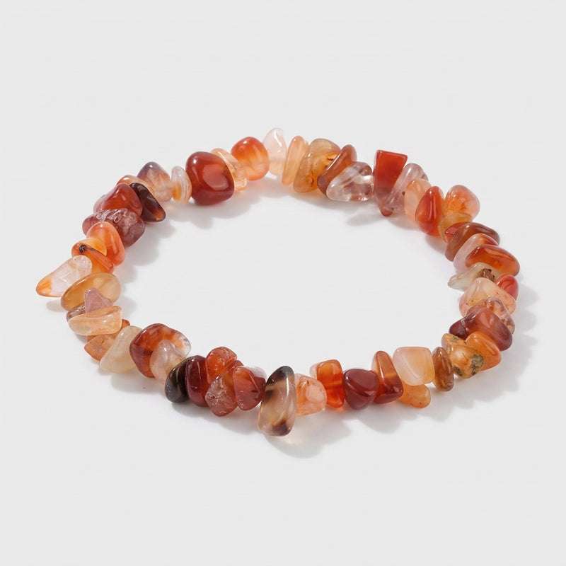Carnelian Stone Elastic Bracelet "Nama Solis"