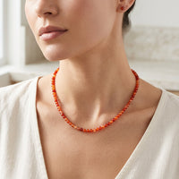 Carnelian Stone Necklace "Solar Ember"