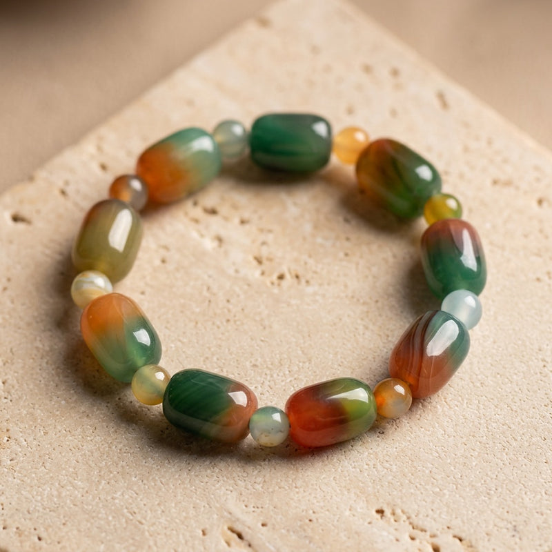 Peacock Agate Bracelet "Elyra"