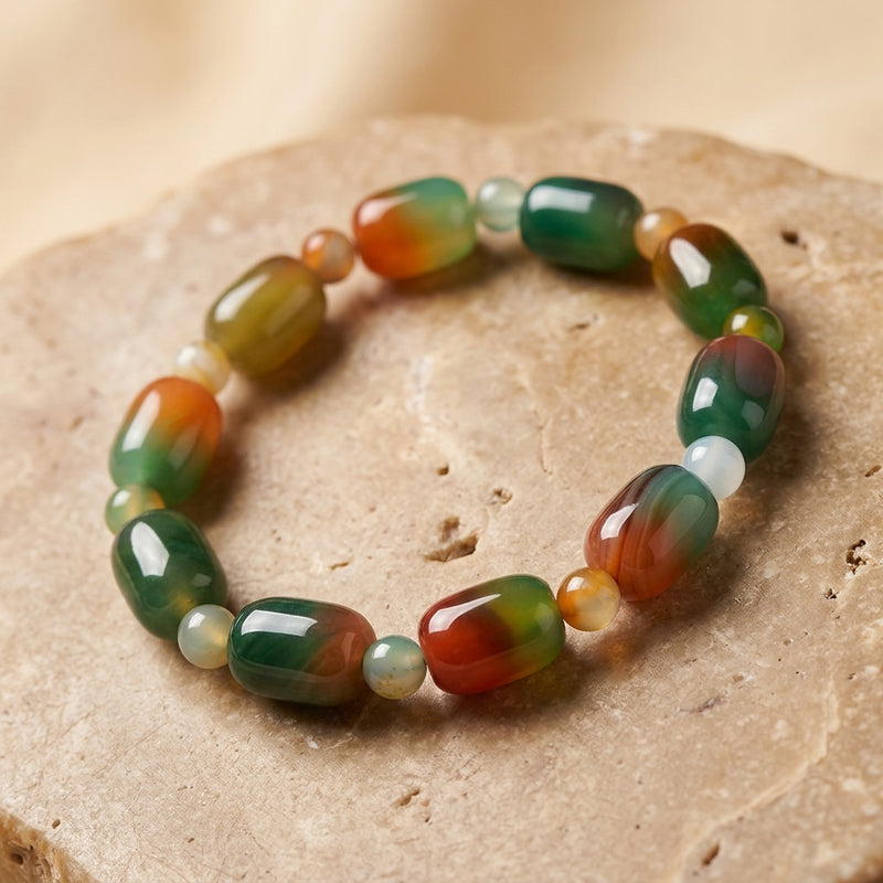 Peacock Agate Bracelet "Elyra"