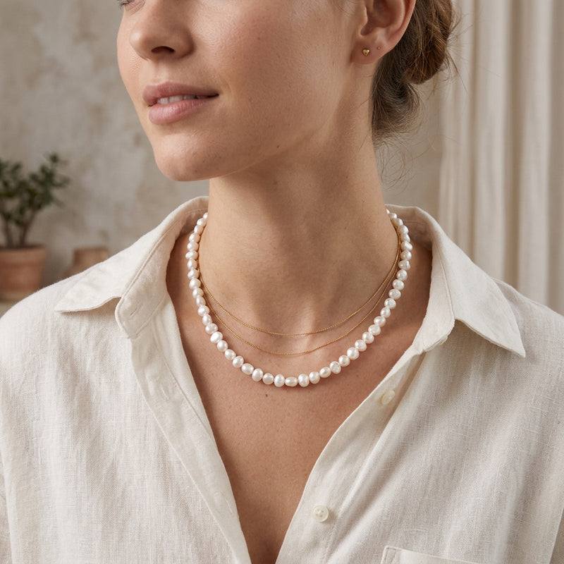 Pearl Necklace "Saint Jacques"