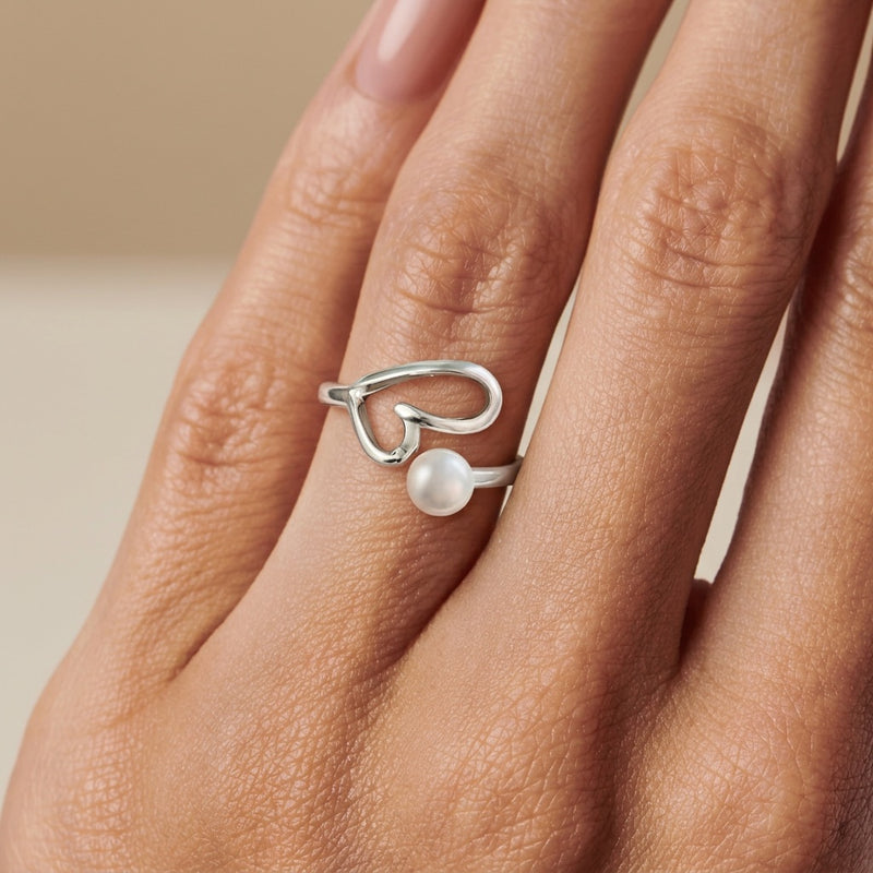 Pearl ring "4ever"