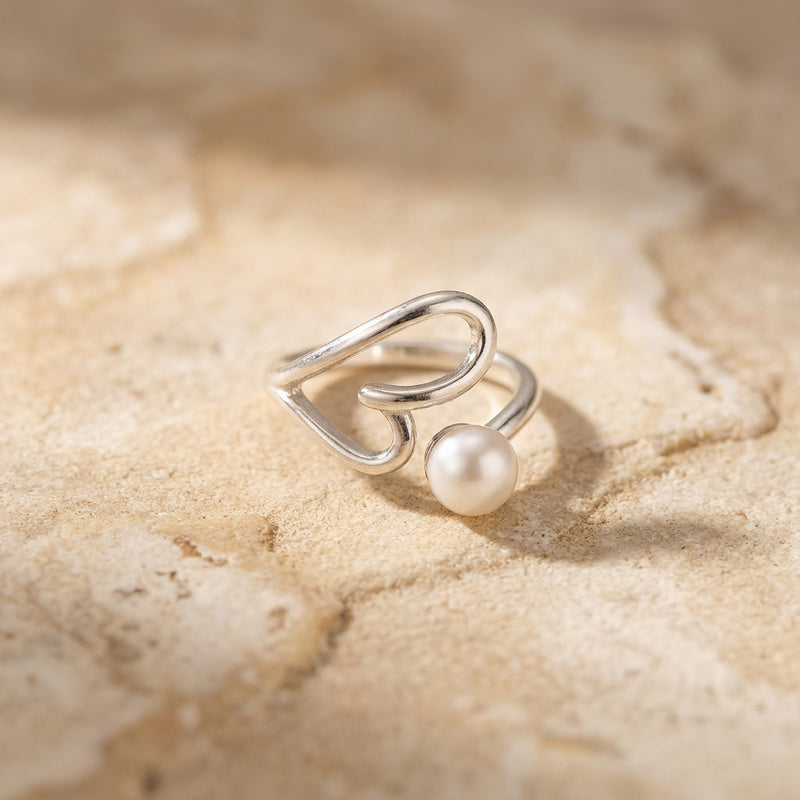 Pearl ring "4ever"