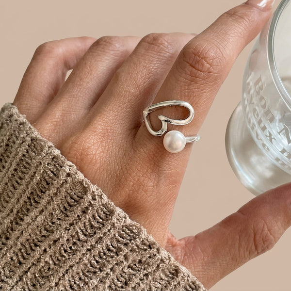 Pearl ring "4ever"