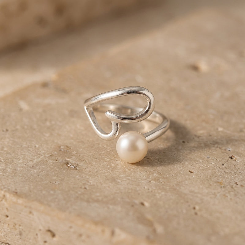 Pearl ring "4ever"