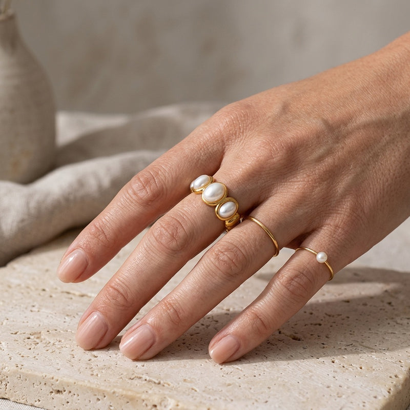 Pearl ring "Diva"