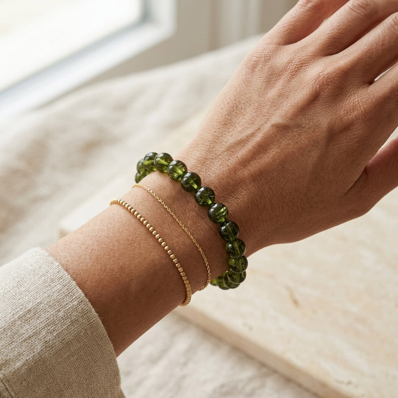 Peridot Stone Bracelet "Verdi"