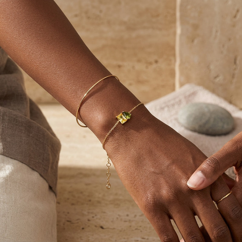 Peridot & Citrine Stone Bracelet “Esmira”