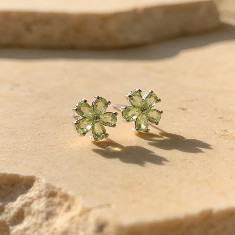 Green Peridot Earrings "Lucky"