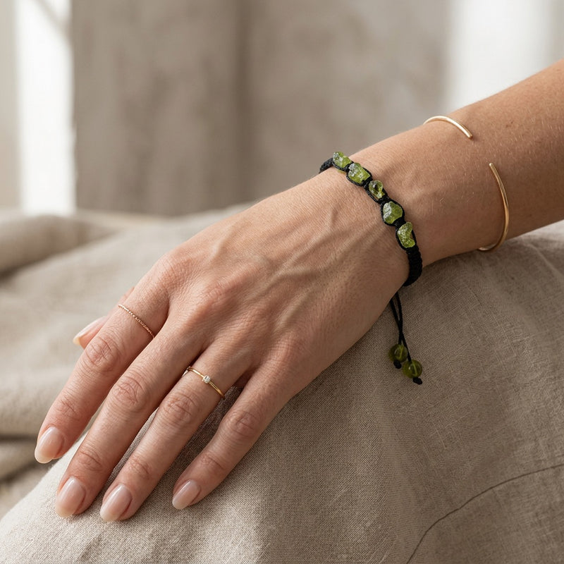 Peridot Stone Bracelet “Lagoon”