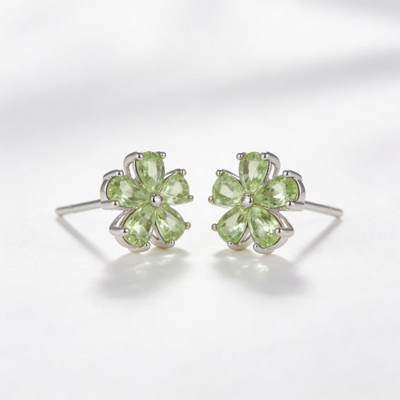 Green Peridot Earrings "Lucky"