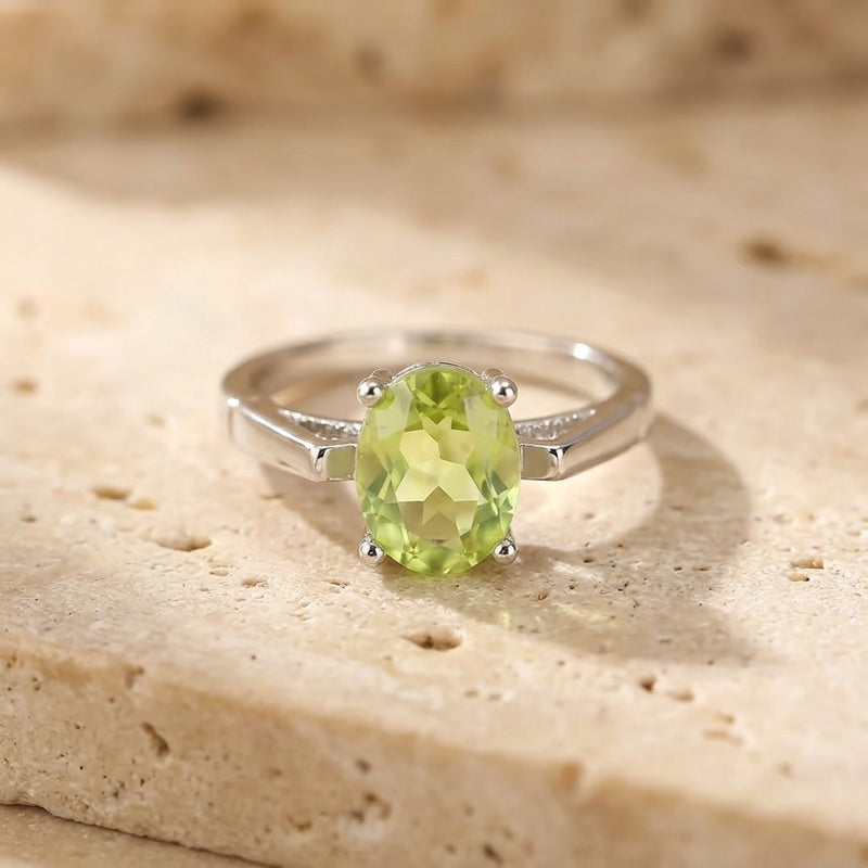 Peridot Ring silver "Cling"