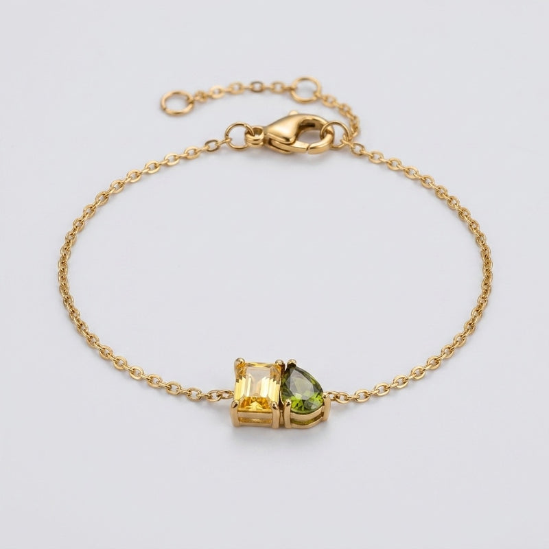 Peridot & Citrine Stone Bracelet “Esmira”
