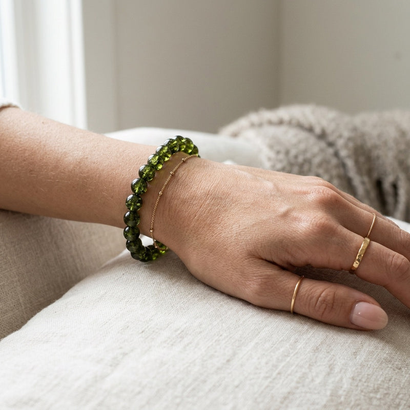 Peridot Stone Bracelet "Verdi"