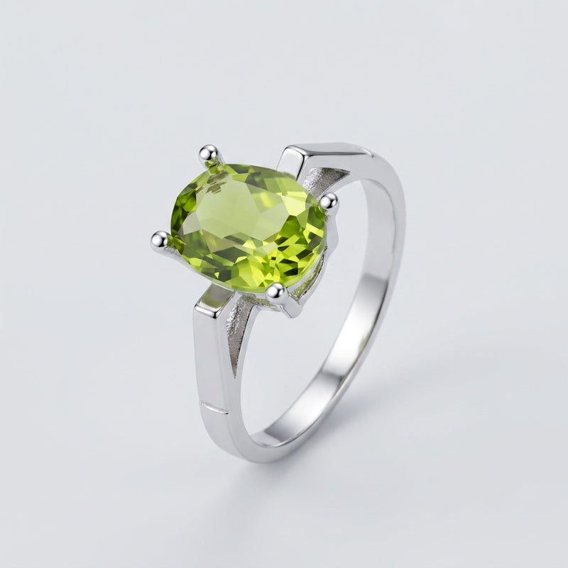 Peridot Ring silver "Cling"