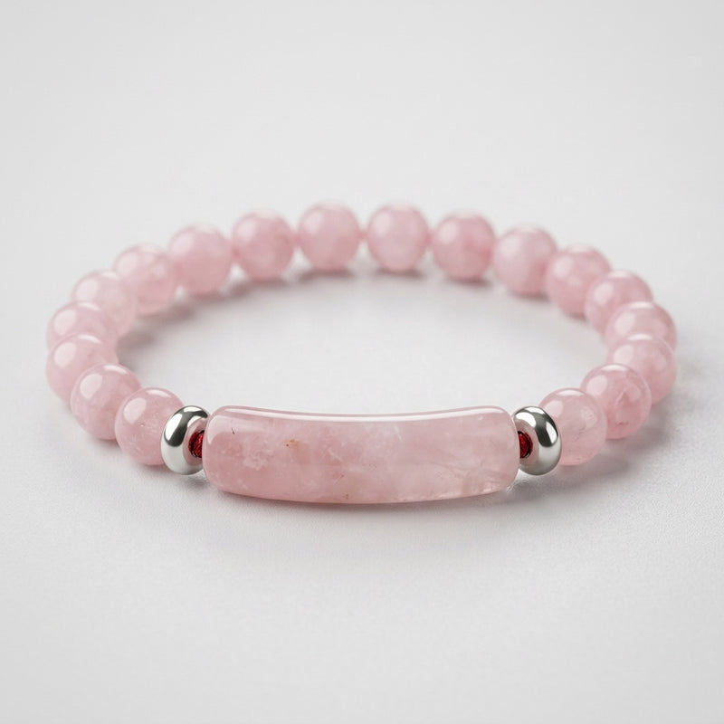 Rose Quartz Stone Bracelet "Elarose"