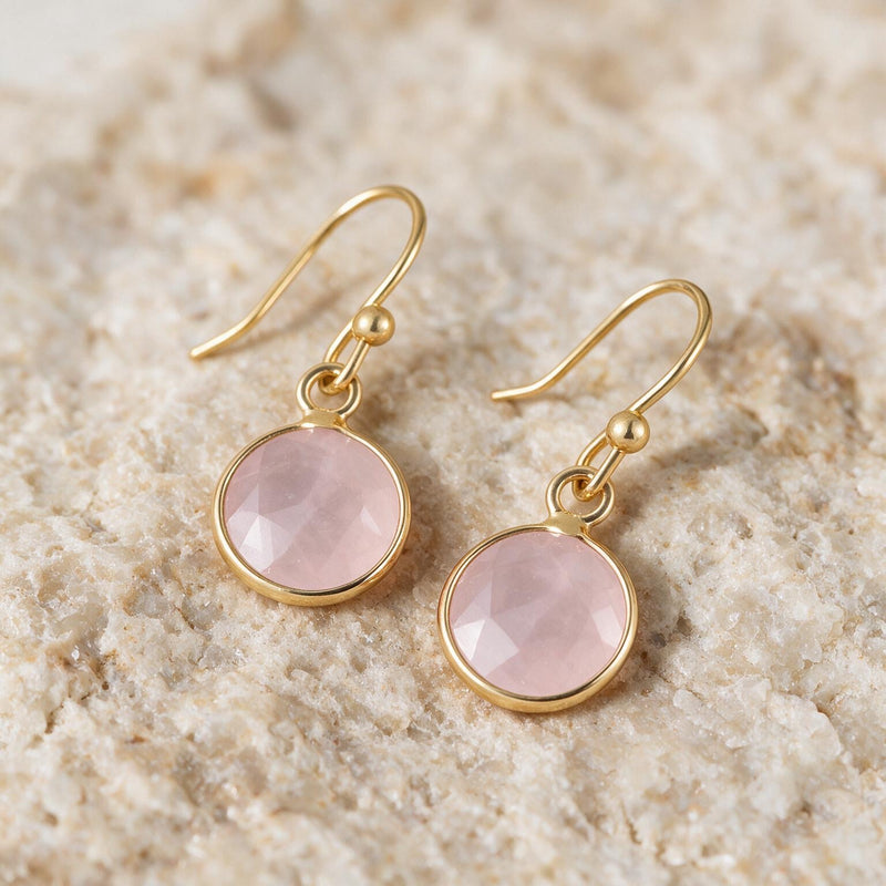 Rose Quartz Stone Earrings "Precious"