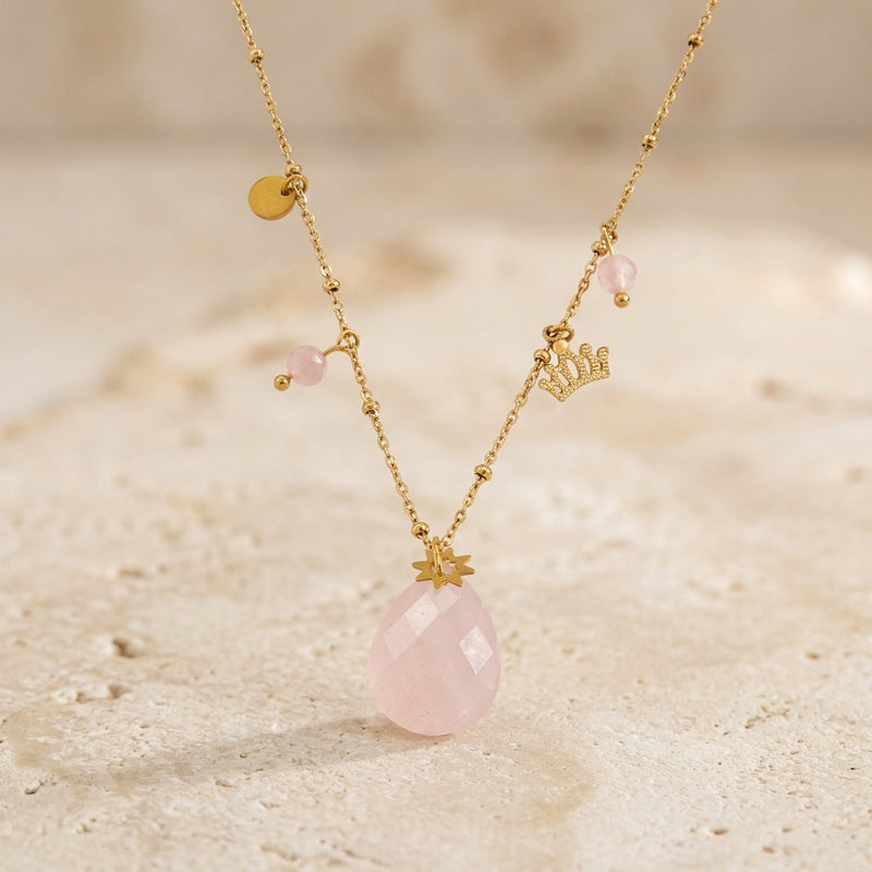 Rose Quartz Necklace "Joy"